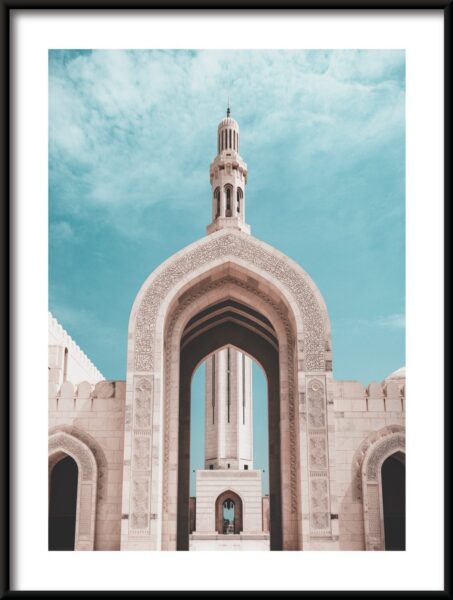 Poster Minarett in der Ferne