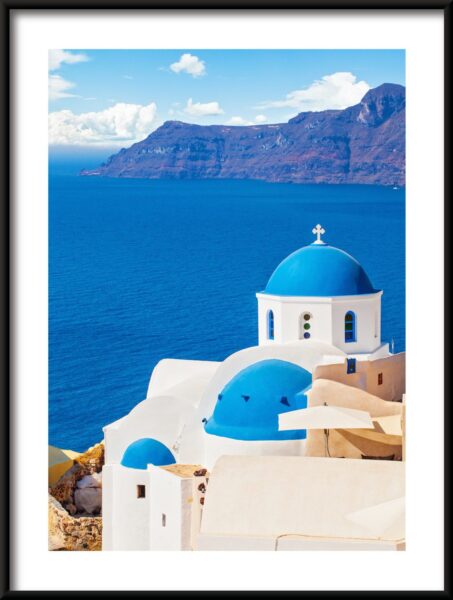 Poster Griechisch Blau