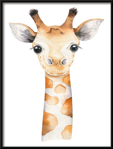Poster Giraffenkopf