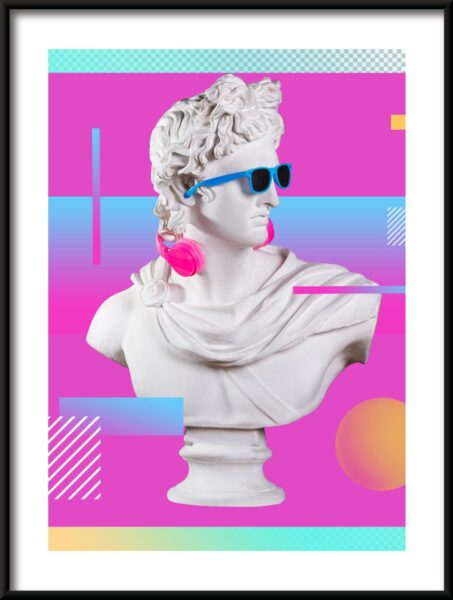 Poster Büste mit Brille