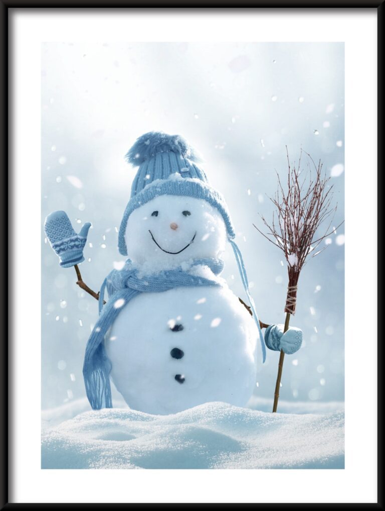 Poster SchneemannGrüße Fototapetenwelt.de
