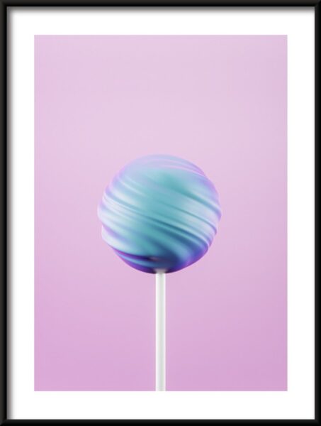 Poster Blau Lollipop