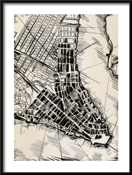 Plakat des New Yorker Viertels