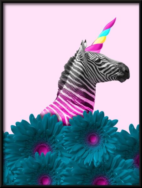 Zebra-Horn-Plakat