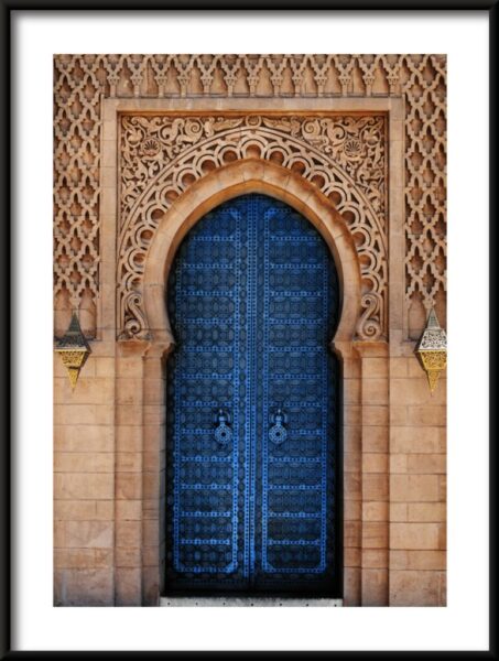 Poster mit blauen Toren