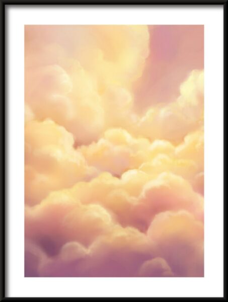 Poster mit süßen Wolken