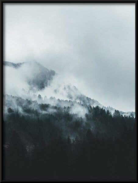 Spitze im Nebel Poster