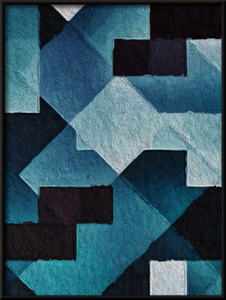 Blaues Mosaik Poster