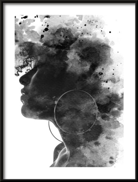Schwarzes Portrait-Poster