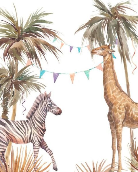 Fototapeten Geburtstag der Giraffe