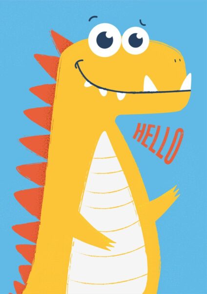 Fototapeten Gelber Dinosaurier