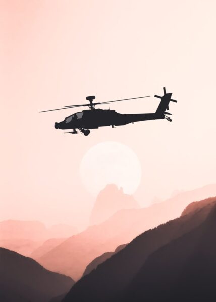 Fototapeten Kampfhubschrauber