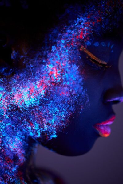 Fototapeten Neon Make-up