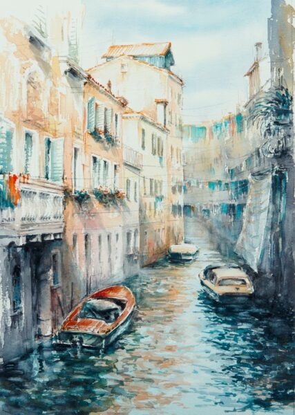 Fototapeten Gemaltes Venedig
