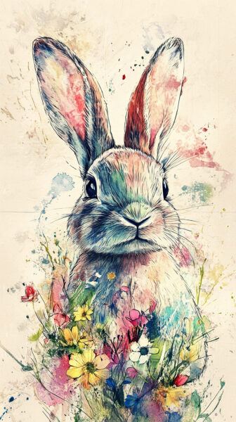 Fototapeten Bunter Hase