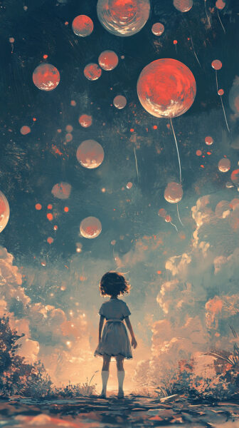 Fototapeten Verträumtes Mädchen