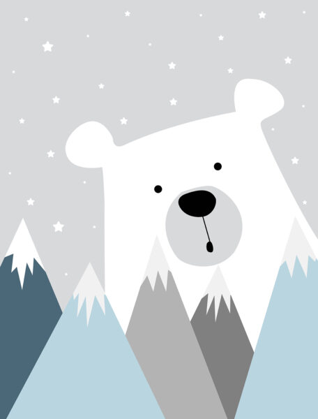 Fototapeten Teddybär jenseits der Berge