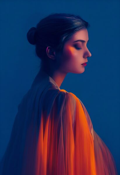 Fototapeten Mädchen mit geschlossenen Augen