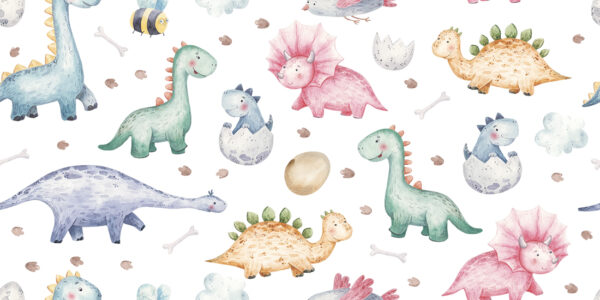Fototapeten Süße Dinosaurier – Bild 2