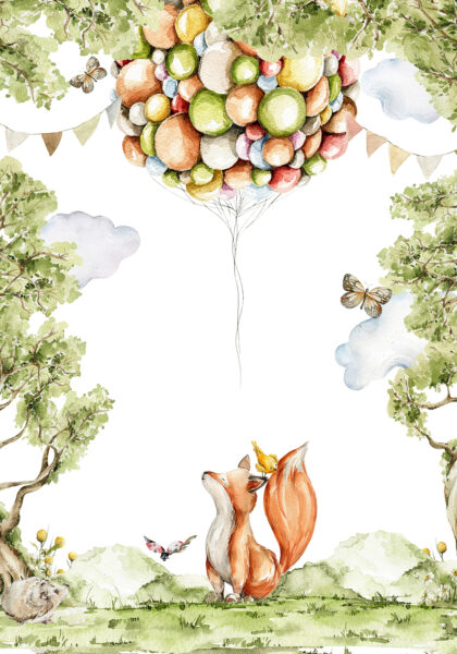 Fototapeten Fuchs auf der Lichtung