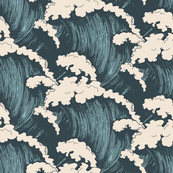 Fototapeten Rauhe Wellen