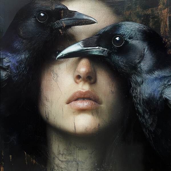 Fototapeten Zwei Raben