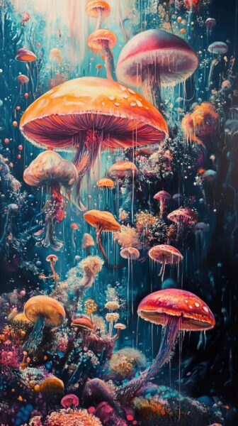 Fototapeten Pilzglühen