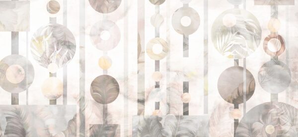 Fototapeten Blätter und Geometrie