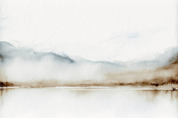 Fototapeten Aquarellhorizont