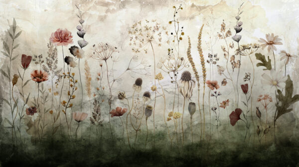 Fototapeten Blumenwiese