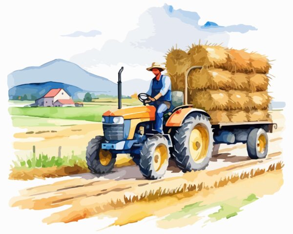 Fototapeten Strohpfad