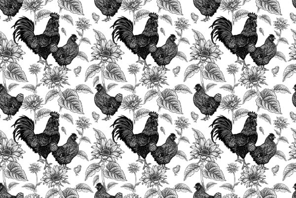 Fototapeten Hühnerwiese