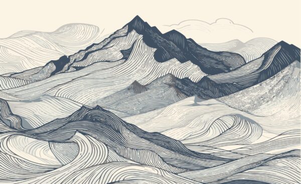 Fototapeten Rhythmus der Berge