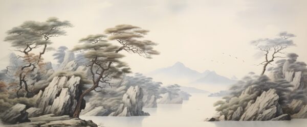 Fototapeten Der Frieden der Nebelhügel