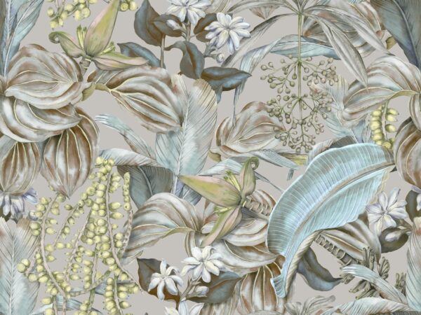 Fototapeten Grau-Blaue Harmonie