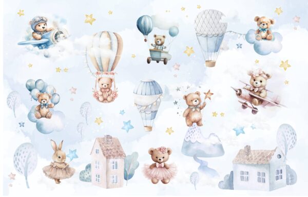 Fototapeten Teddybärs Sternenland