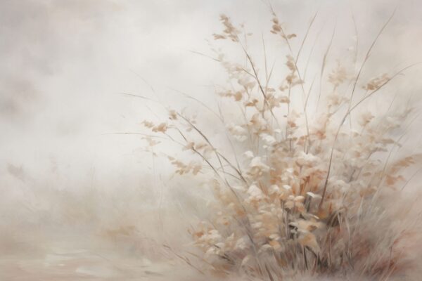 Fototapeten Nebelwiese