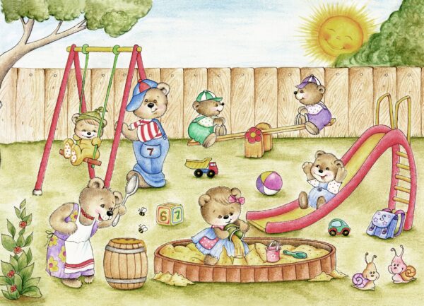 Fototapeten Teddybärenspielplatz