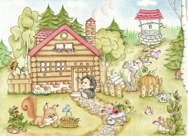 Fototapeten Haus zwischen den Bäumen