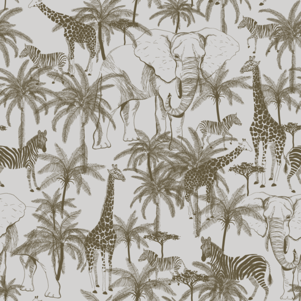 Fototapeten Tiere unter den Palmen