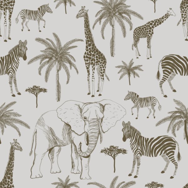 Fototapeten Safari in den Palmen