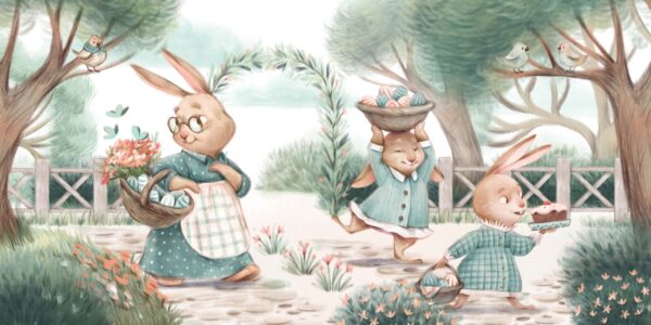 Fototapeten Frühlingshasen