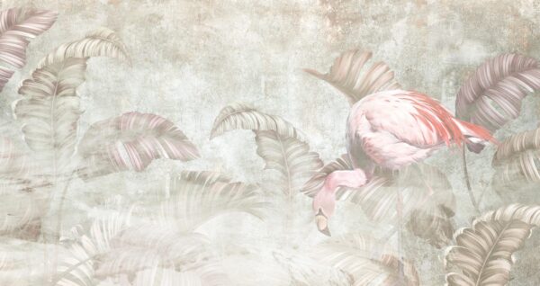 Fototapeten Geheimnisvoller Flamingo