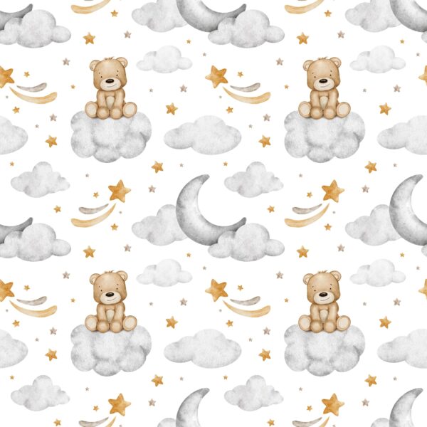 Fototapeten Teddybär auf einer Wolke