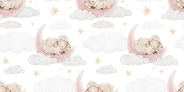 Fototapeten Verschlafenes Schafland