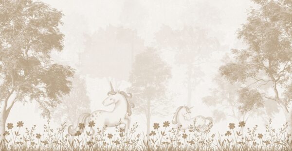 Fototapeten Geheimnisvoller Einhornwald