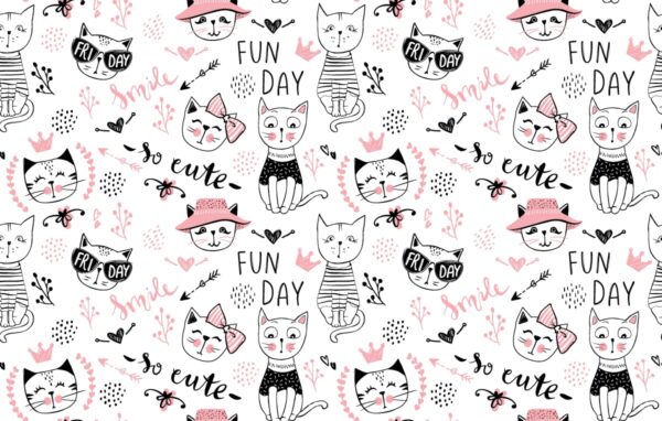 Fototapeten Katzenwelt der Freude