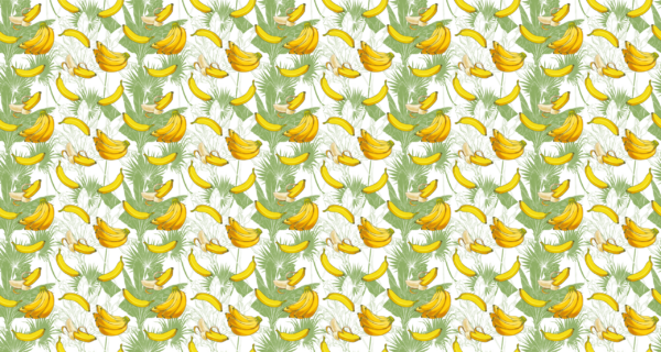 Fototapeten Bananen zwischen den Blättern