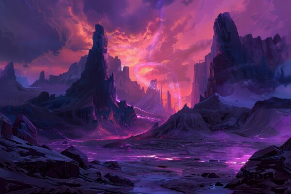 Fototapeten Purple Rock Valley