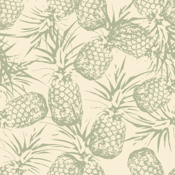 Fototapeten Grüne Ananas auf beigem Hintergrund